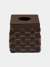 Riviere Woven Leather Tissue Box