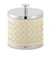 Riviere Woven Round Box In White