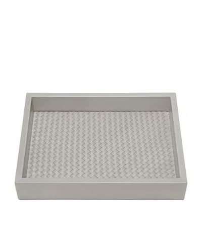 Riviere Woven Tray In Gray
