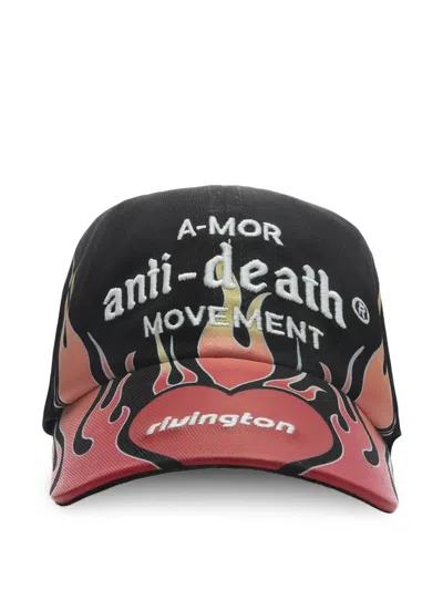 Rivington Roi Rebis Anti Death Flame-print Cap In Multi