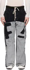 Rivington Roi Rebis Black & Gray Father Agency Fara-c Jeans In Black