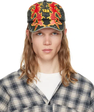 Rivington Roi Rebis Black & Red Lambs Cap