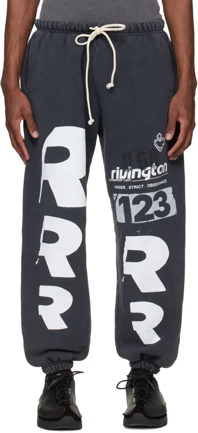 Rivington Roi Rebis Black Membership Uso Enemy Sweatpants In Gray