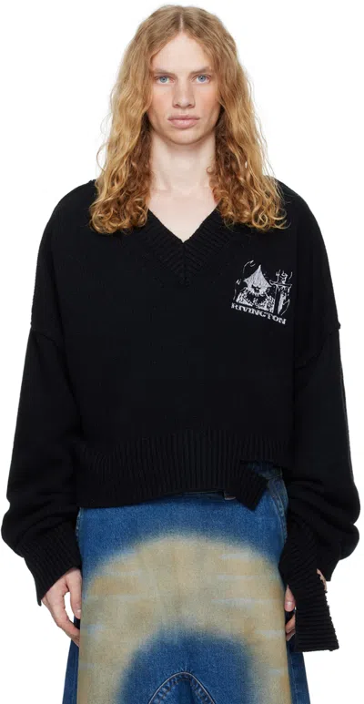 Rivington Roi Rebis Black Penta Cropped Sweater