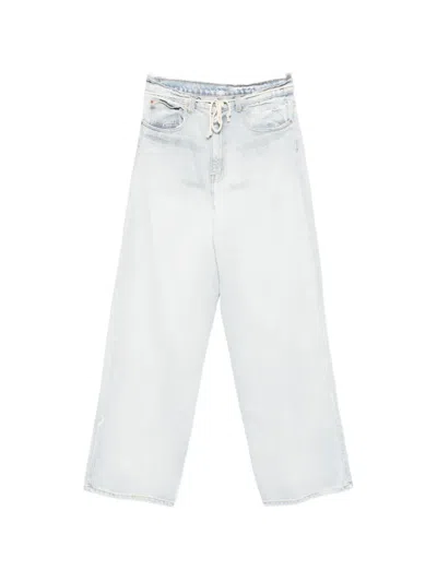 Rivington Roi Rebis Bleached Drawstring Jeans In White