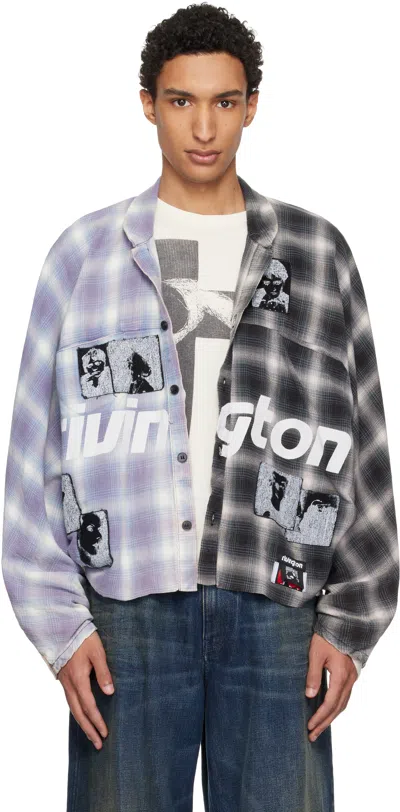 Rivington Roi Rebis Blue & Black Nazarene Shirt In Multi