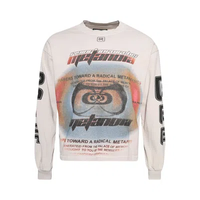 Pre-owned Rivington Roi Rebis Divinity Paper Garden Long-sleeve Tee 'light Grey' | Men's Size S In Gray