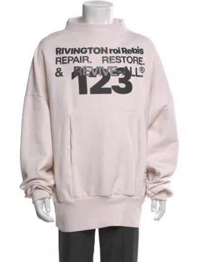 Pre-owned Rivington Roi Rebis Graphic Print Crew Neck Sweatshirt In Pink
