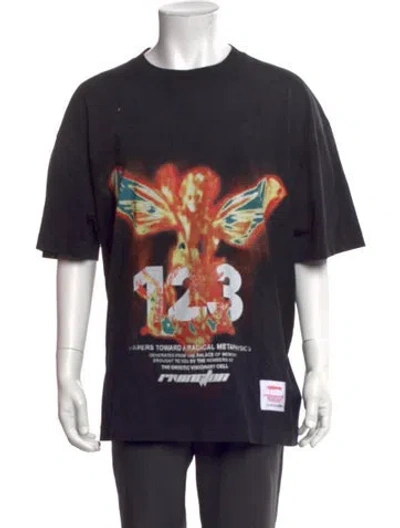 Pre-owned Rivington Roi Rebis Graphic Print Crew Neck T-shirt In Black
