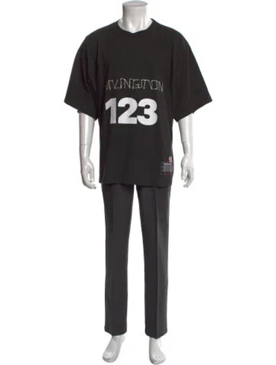 Pre-owned Rivington Roi Rebis Graphic Print Crew Neck T-shirt In Grey