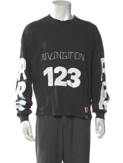 Pre-owned Rivington Roi Rebis Graphic Print Crew Neck T-shirt In Grey