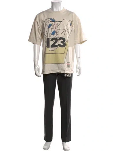 Pre-owned Rivington Roi Rebis Graphic Print Crew Neck T-shirt In Neutral