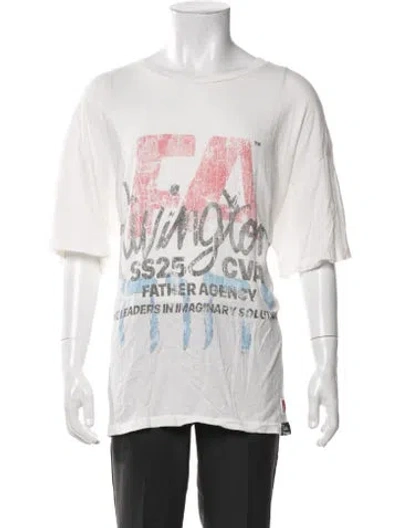 Pre-owned Rivington Roi Rebis Graphic Print Crew Neck T-shirt In White