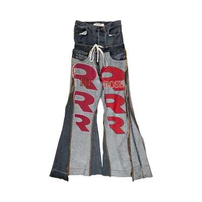 Pre-owned Rivington Roi Rebis He Rose 3 Double Layer Denim 'multicolor' | Black | Men's Size 32