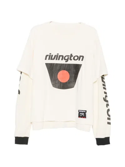 Rivington Roi Rebis Layered-design Graphic-print Sweater In Neutral