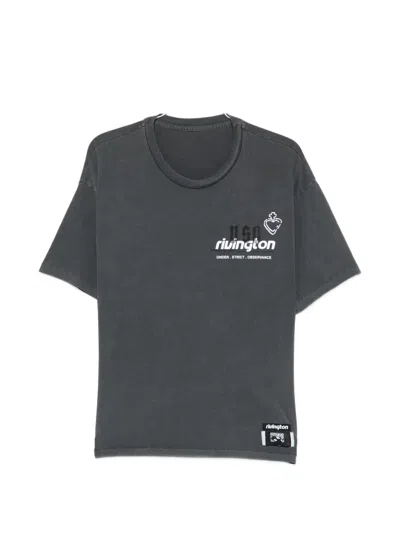 Rivington Roi Rebis Logo-print Washed T-shirt In Gray