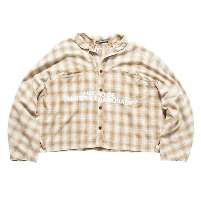 Pre-owned Rivington Roi Rebis Materia Nazarene Shirt 'tan' | Men's Size Xxl In Brown