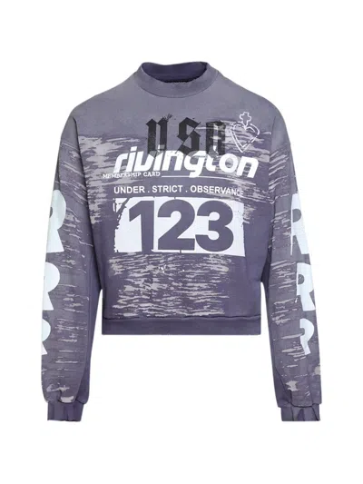 Rivington Roi Rebis Membership Uso Graphic-print Sweatshirt In Blue