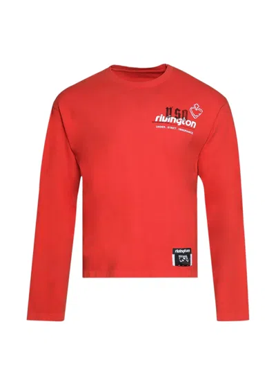 Rivington Roi Rebis Membership Uso Long-sleeve T-shirt In Red
