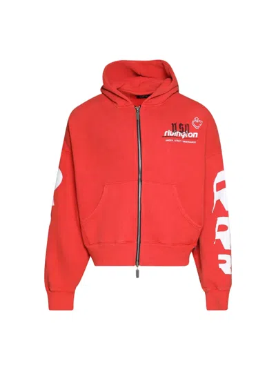 Rivington Roi Rebis Membership Uso Zip Hoodie In Red