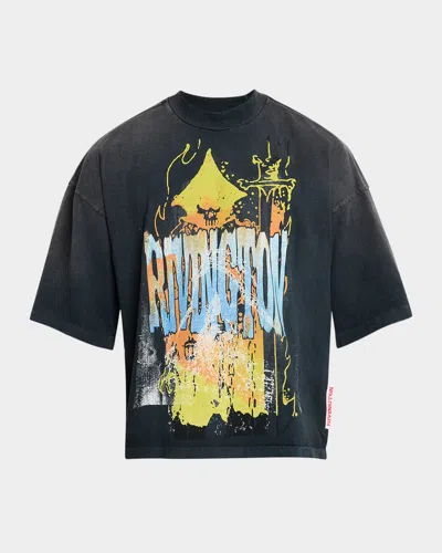 Rivington Roi Rebis Black 'forgive Me' Vintage T-shirt In Vintage Black