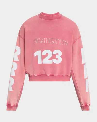 Rivington Roi Rebis Men's Uso-123 Cva Crewneck Sweater In Pink