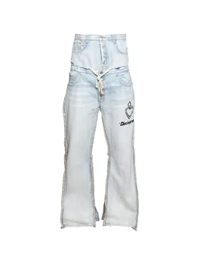 Rivington Roi Rebis Ocultista He Rose 3 Double-waist Jeans In Blue
