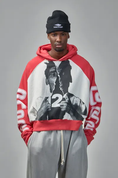 Rivington Roi Rebis Open Up Agape Hoodie In Red