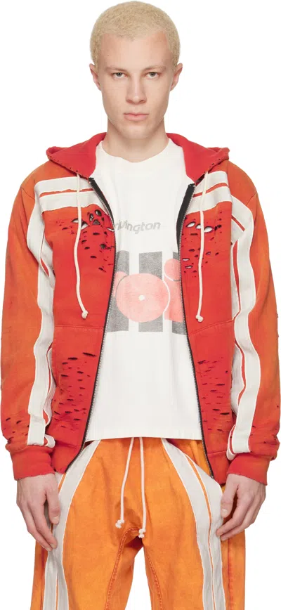 Rivington Roi Rebis Orange Apocrypha Pious Zip Hoodie In Multi