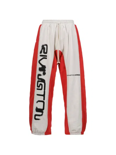 Rivington Roi Rebis Penta Logo-print Track Pants In Neutral