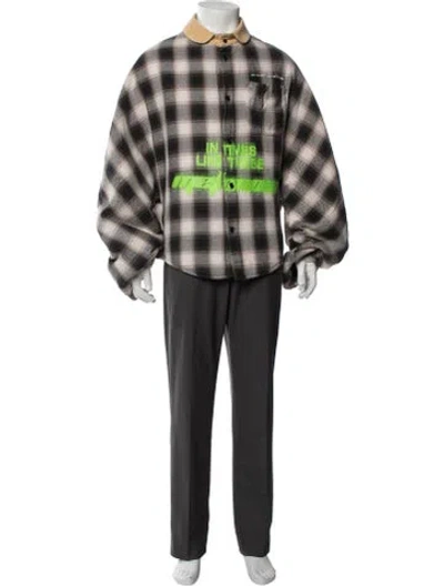 Pre-owned Rivington Roi Rebis Plaid Print Jacket In Multi