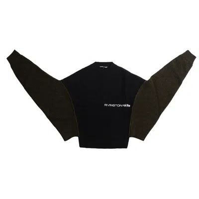 Pre-owned Rivington Roi Rebis Pull Over Pythagoras 'black/green' | Men's Size Xl