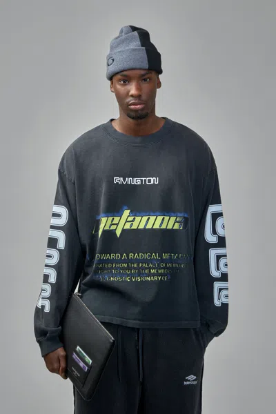 Rivington Roi Rebis Radical Paper Garden Long Sleeve Tee In Black