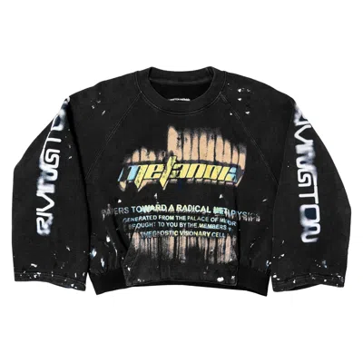 Pre-owned Rivington Roi Rebis Radical Paper Rose Crewneck 'mechanic Black' | Men's Size Xxl