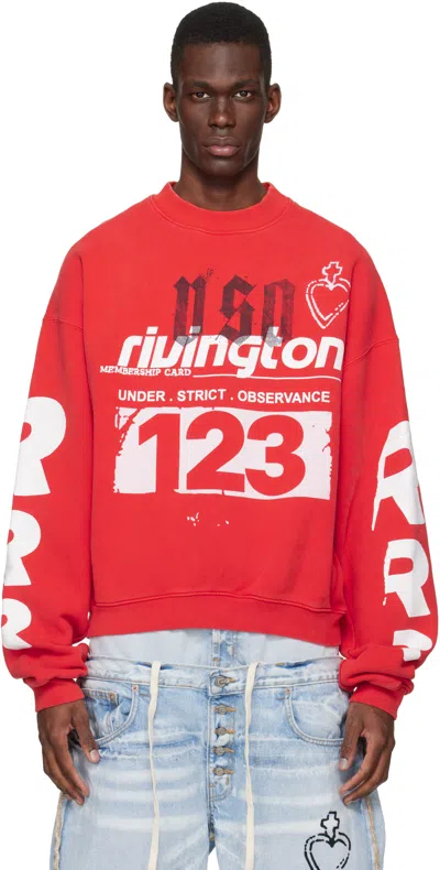 Rivington Roi Rebis Red Membership Uso Crewneck Sweatshirt