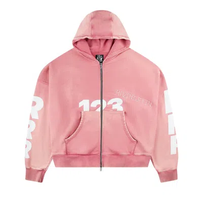 Pre-owned Rivington Roi Rebis Uso 123 Cva Zip Hoodie 'pink' | Men's Size S