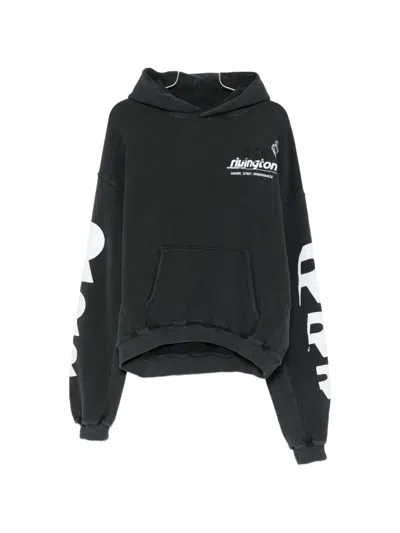 Rivington Roi Rebis Uso Logo-print Hoodie In Black