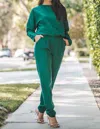 Rivir 2 Pc Trouser Set In Hunter Green In Multi