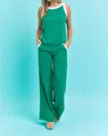 Rivir Aubrey Woven Top And Pants Set In Green In Green