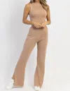 Rivir Block Party Pant Set In Mocha In Beige