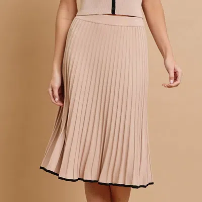 Rivir Evadne Midi Skirt In Beige