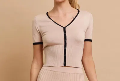 Rivir Evadne Short Sleeve Top In Beige
