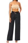 Rivir Gold Belted Black Trouser In Black