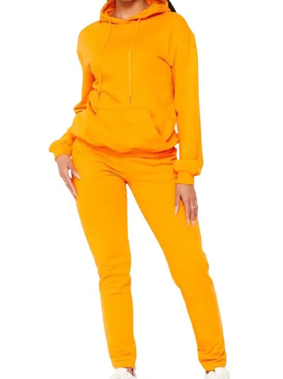 Rivir Hoodie Pant Set In Marigold In Yellow