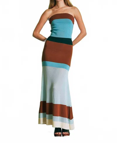 Rivir Leaha Maxi Skirt And Top Set In Brown