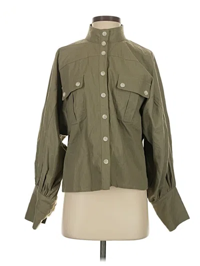 Pre-owned Rivir Long Sleeve Button Down Shirt In Green