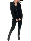 Rivir Roll Up Sleeve Jumpsuit In Black In Black