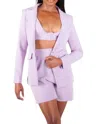 Rivir Three Piece Short Set In Lavender In Purple