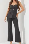 Rivir Tube Top Pants Suit In Black