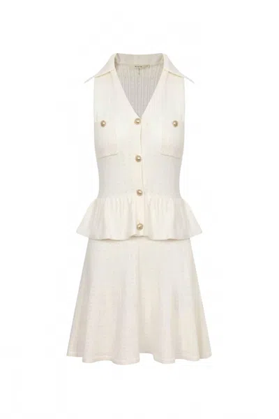 Rivir Women's Pointelle Mini Dress In White